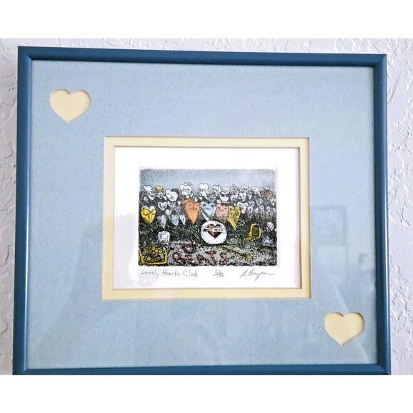 PICTURE PRINT-BILL BRYSON-"Lonely Hearts Club"-22 of 100-Signed-Framed - Picture 1 of 11
